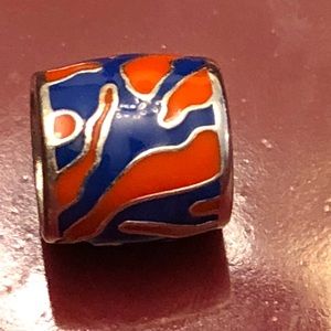 🧡💙Orange and Blue Sterling Silver charm